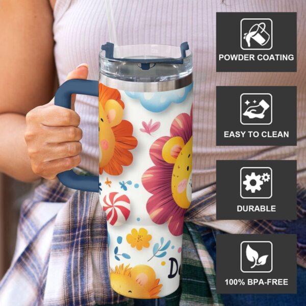 MiorBiit Tumbler Thermos 40oz Double Wall Vacuum Insulated Travel Mug with Handle BPA Free Stainless Steel Water Bottle Leak Proof Hot and Cold Coffee Car Cup - Image 8